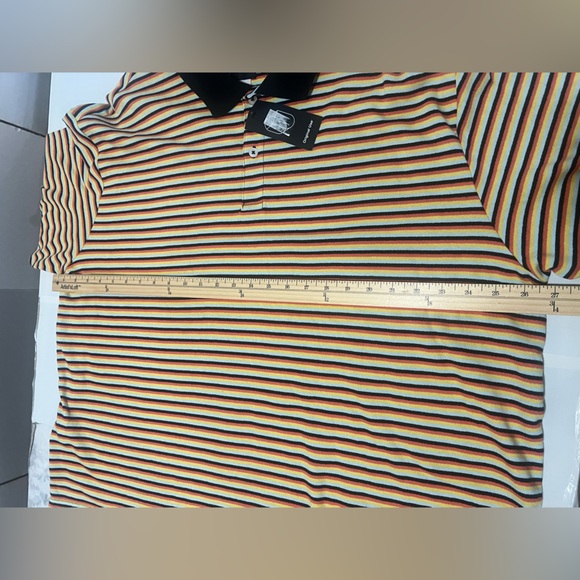 Original Use Striped Polo in Black and Tan - Picture 6 of 9